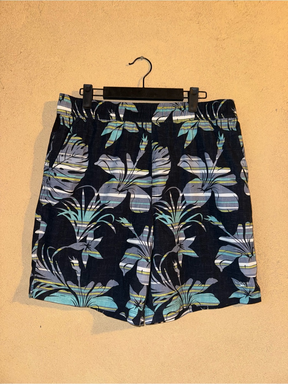 Speedo Navy Floral Hybrid Swim Shorts